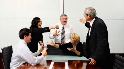 Business Partners Play the Blame Game